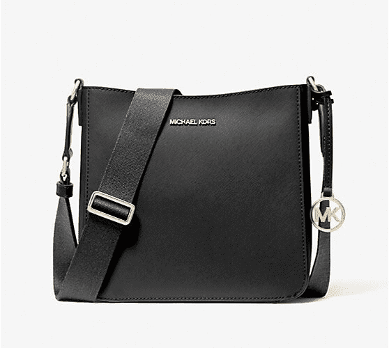 MICHAEL KORS ブラックショルダーバッグ Michael Kors Womens Jet Set Charm Medium Top Zip Pochette