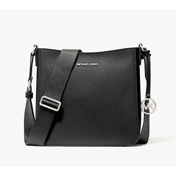 Michael Kors Jet Set Travel Small Shoulder Messenger Crossbody Bag (Black/Black Gold Tone)