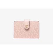 Michael Kors Jet Set Travel Small Signature Logo Billfold Wallet Powder Blush