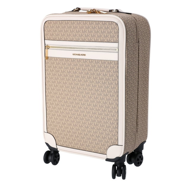 Michael Kors Jet Set Travel Trolley Carryon Suitcase MK Signature Light Cream