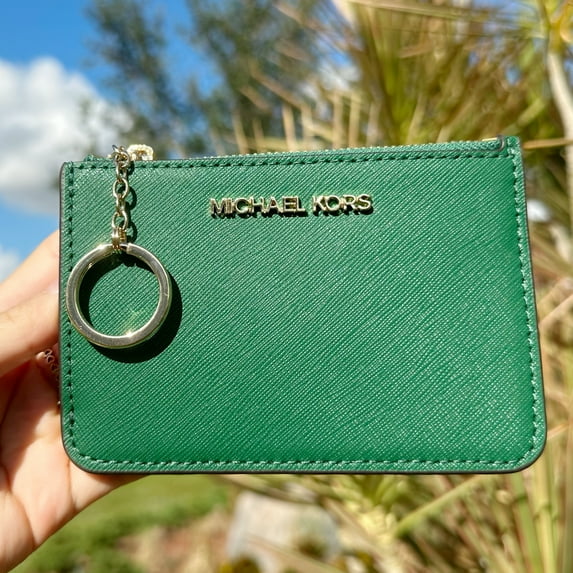 Michael Kors Jet Set Travel Women's Coin Pouch, Jewel Green