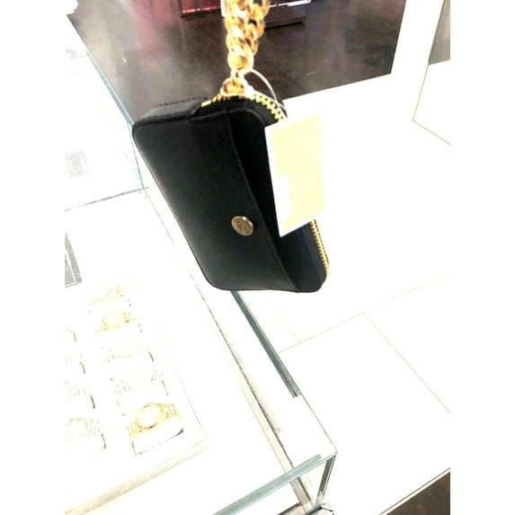Michael Kors Jet Set Travel Zip Chain Card Case ID Wallet - Black