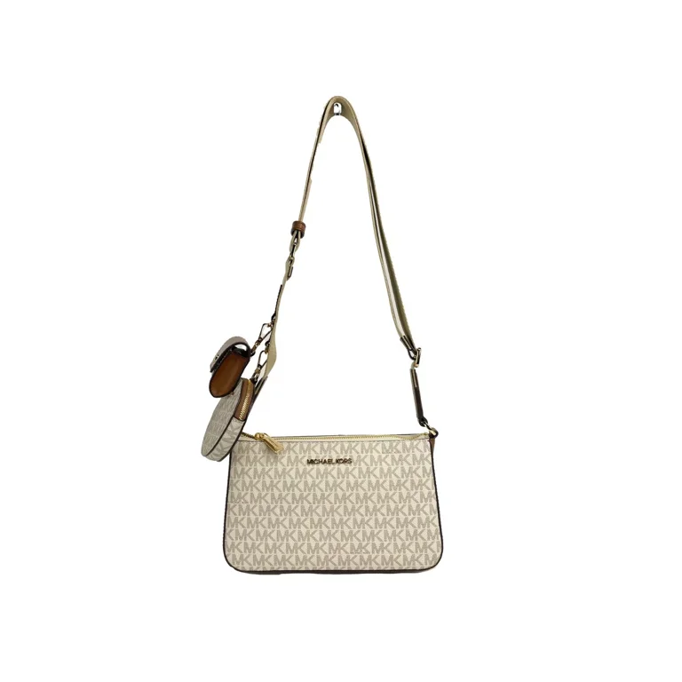 MICHAEL KORS ワンショルダーバッグ PVC ベージュ MICHAEL KORS ROSE SMALL MINI SHOULDER CROSSBODY BAG PVC LEATHER MK