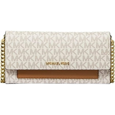 Michael Kors Jet Set Women's Saffiano Leather Crossbody Bag, Vanilla