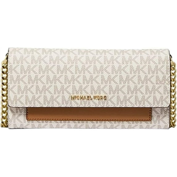 Michael Kors Jet Set Women's Saffiano Leather Crossbody Bag, Vanilla