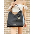 thumbnail image 1 of Michael Kors Joan Large Black Leather Slouchy Shoulder Bag, 1 of 5