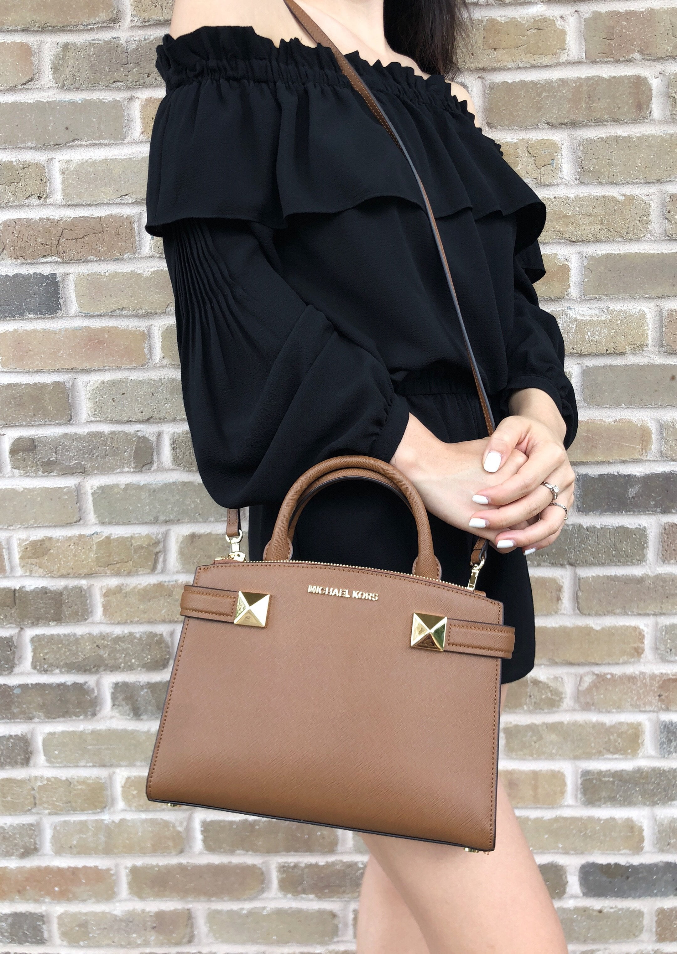 Michael Kors Karla Small East West Satchel Bag Luggage Leather