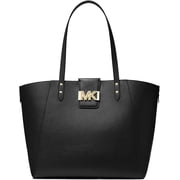 Michael Kors Karlie Large Shopper Pebbled Leather Tote Bag, Black