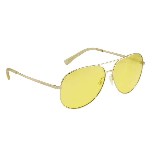 Michael Kors Kendall Golden Yellow Solid Pilot Ladies Sunglasses MK5016 101485 60, Women's Sunglasses