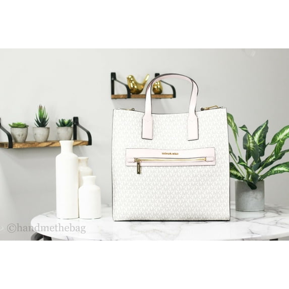 Michael Kors Kenly Large Powder Blush NS Tote Shoulder Handbag Computer Bag