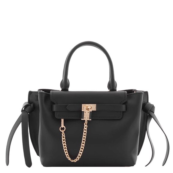 Michael Kors Ladies Black Hamilton Legacy Small Leather Belted Satchel