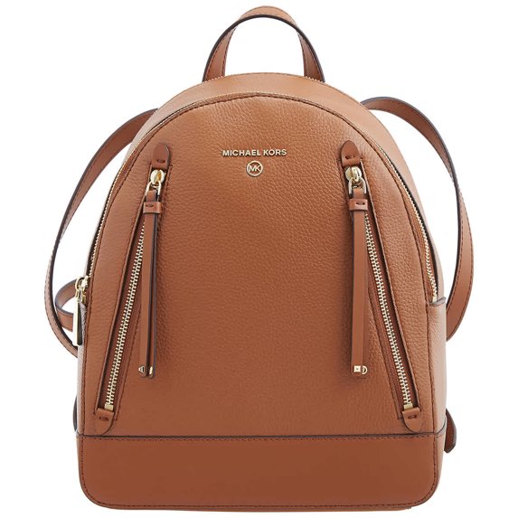 Michael Kors Ladies Brooklyn Medium Pebbled Leather Backpack - Brown