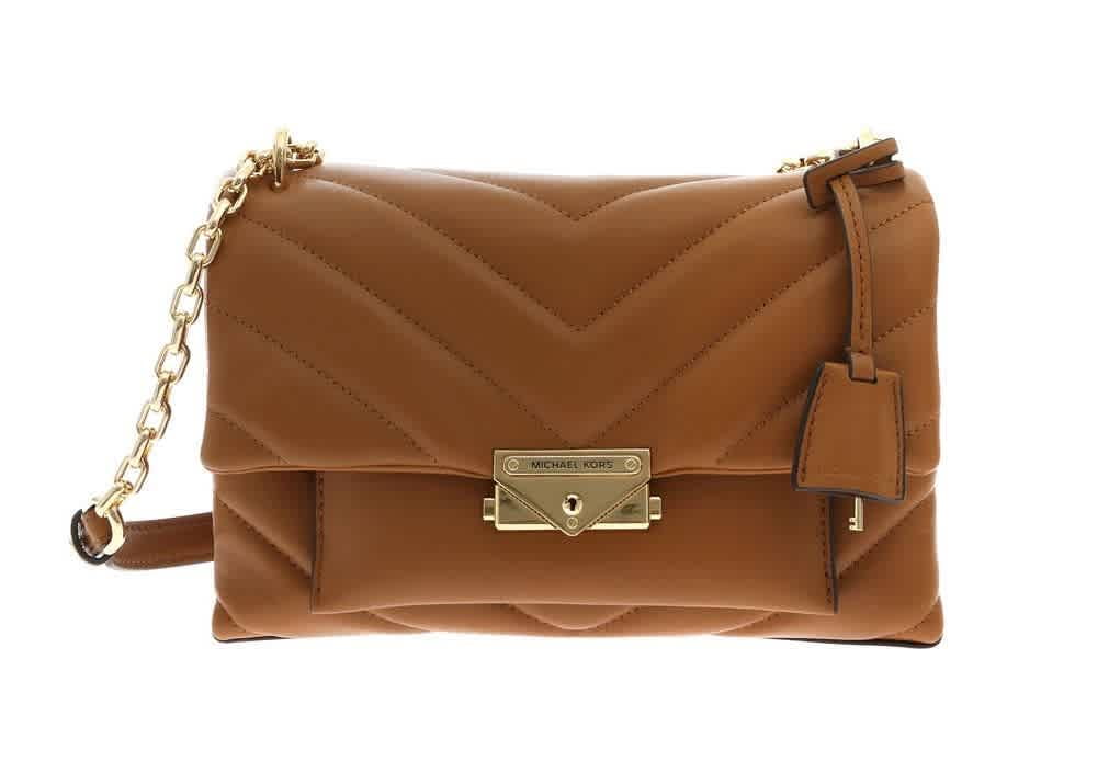 Michael Kors Ladies Brown Quilted Leather Cece Medium
