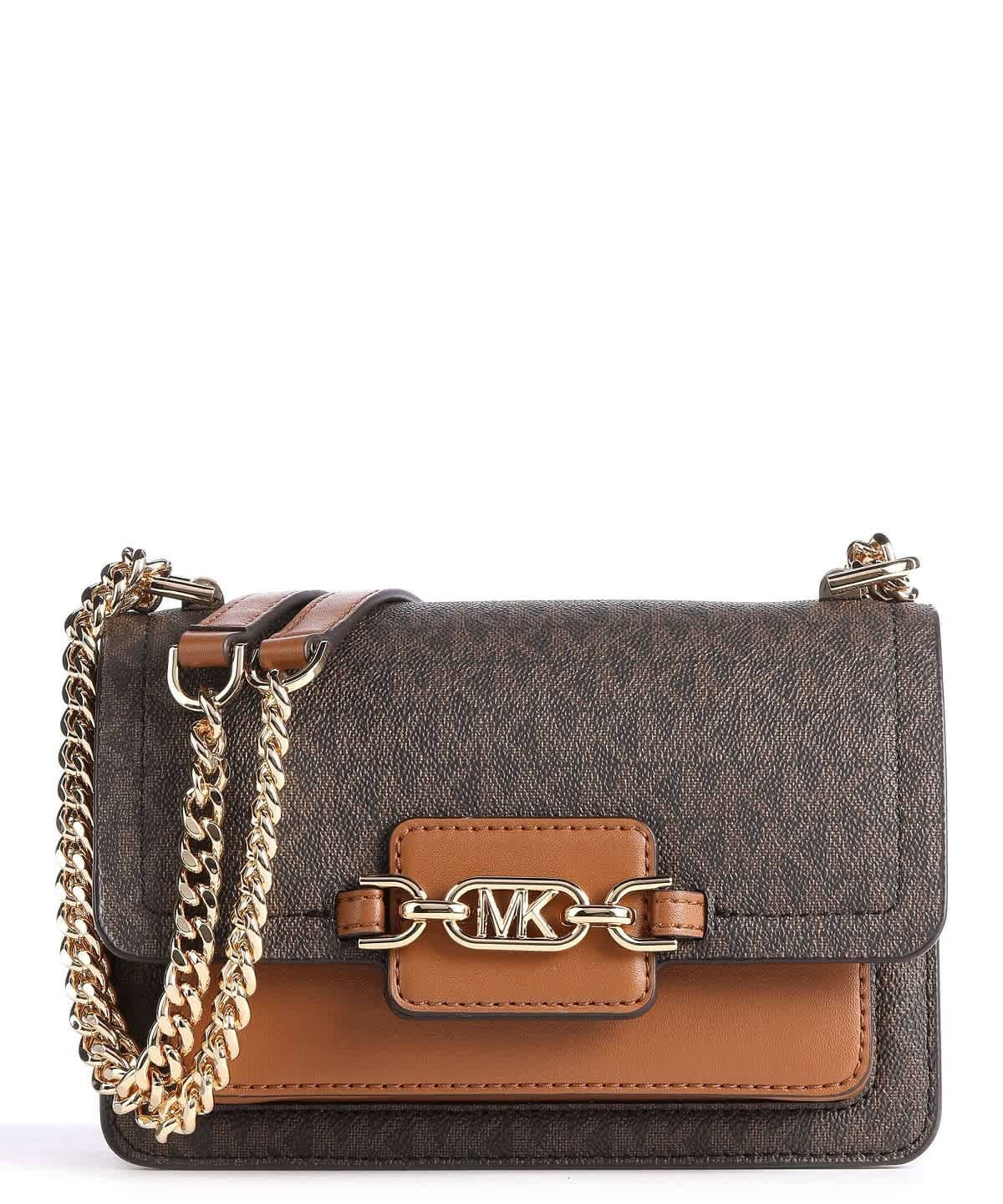 マイケルコース ヘザー エクストラ-スモール レザー クロスボディバッグ Michael Kors Women's Heather Extra-Small Crossbody Brown - Walmart