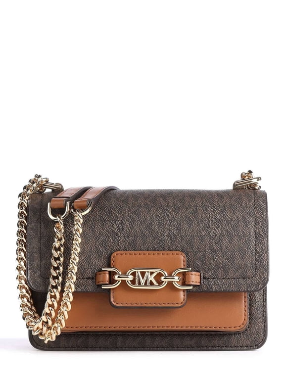 Ladies Heather Extra-small Logo Crossbody Bag - Brown/Acorn