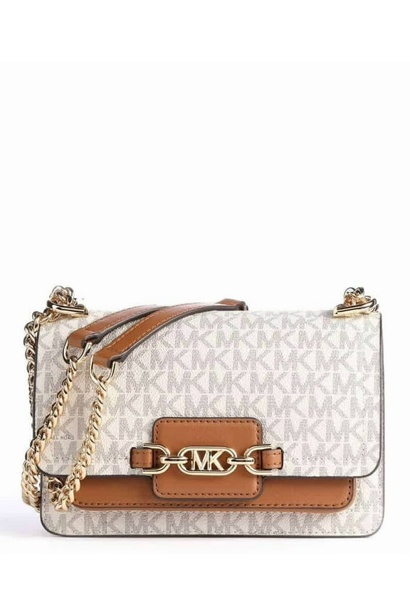 Ladies Heather Extra-small Logo Crossbody Bag - Ivory/Acorn