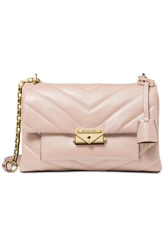 Ladies Pink Quilted Leather Cece Medium Convertible Shoulder Bag