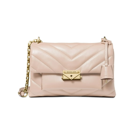 Michael Kors Ladies Pink Quilted Leather Cece Medium Convertible Shoulder Bag