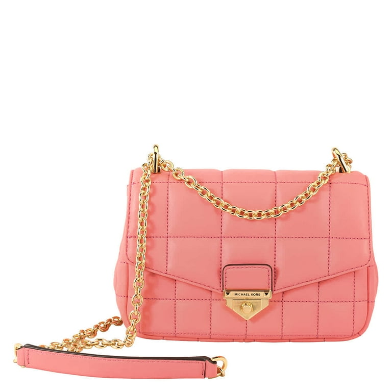 Michael Kors Ladies Soho Small Quilted Leather Shoulder Bag Tea Rose Walmart
