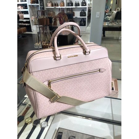 Michael Kors Lady MK Travel Luggage Large Top Zip Weekender Bag- DK Powder Blush