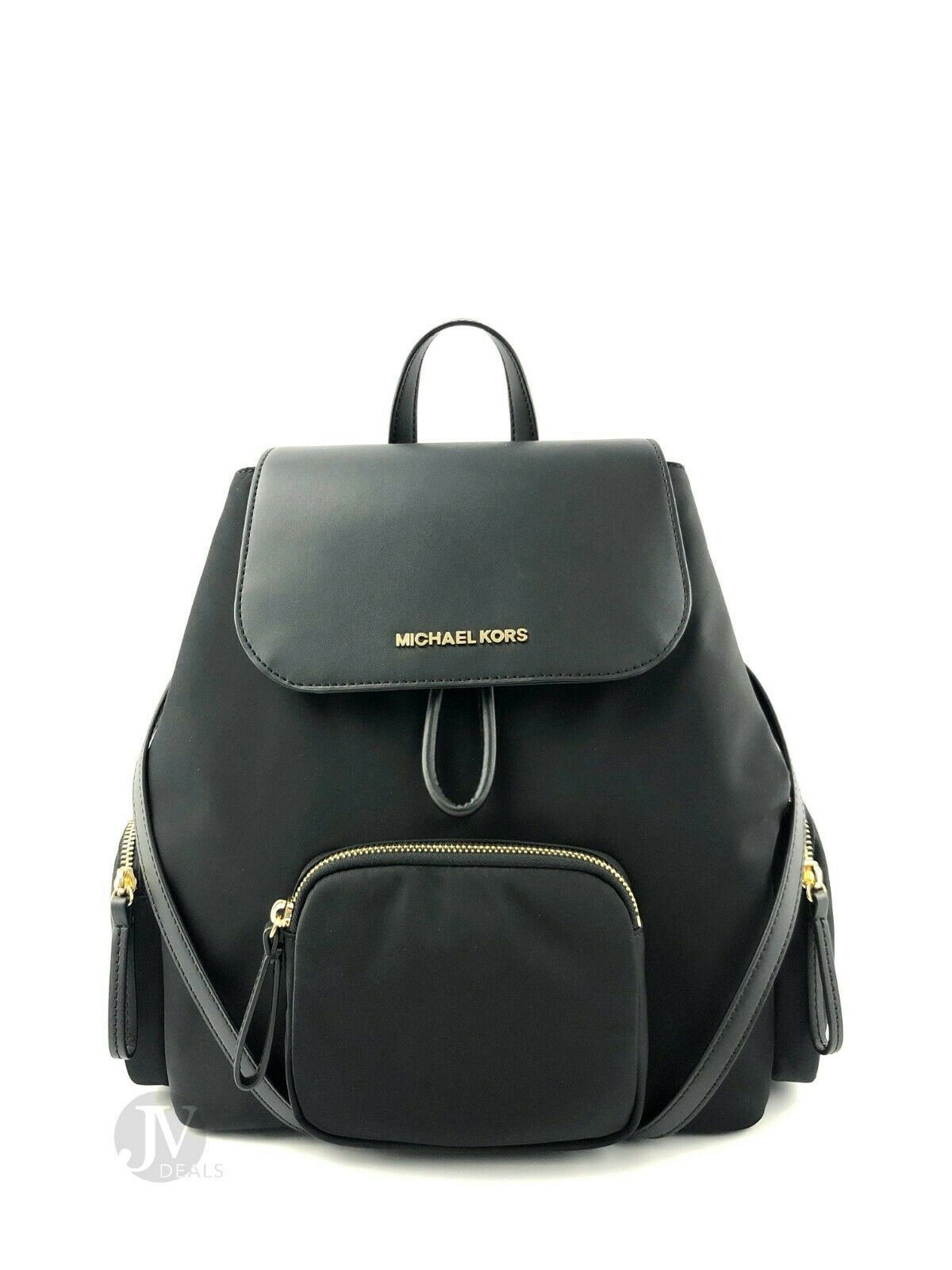 Michael Kors Large Cargo Abbey Nylon Drawstring Backpack Bag 