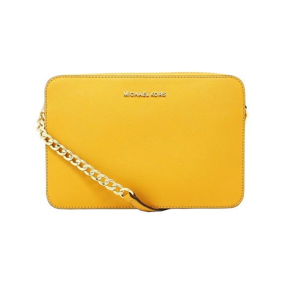 Michael Kors Large Jet Set Saffiano Leather Crossbody Satchel - Marigold