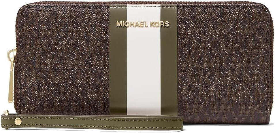 Mens Wallets Mk Logo Stripe Continental Wristlet Michael Kors