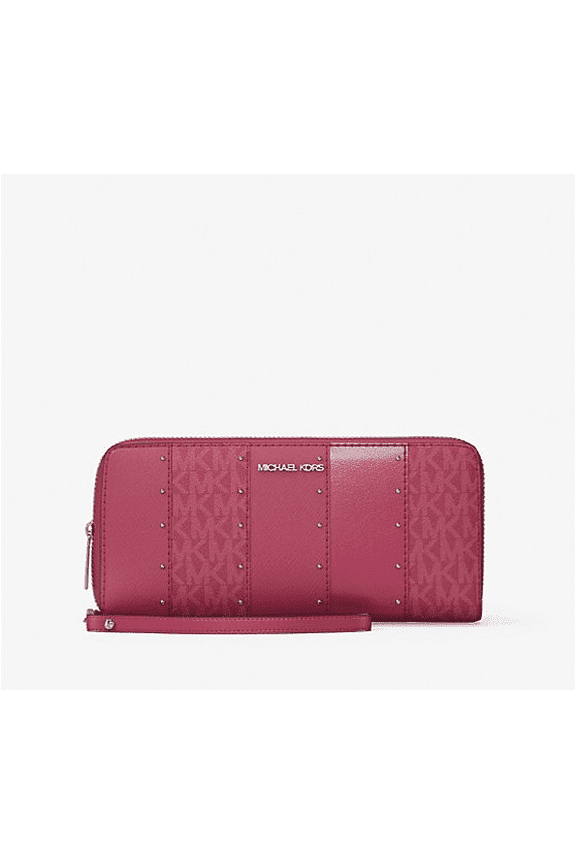 Large Studded Patchwork and Signature Logo Continental Wallet