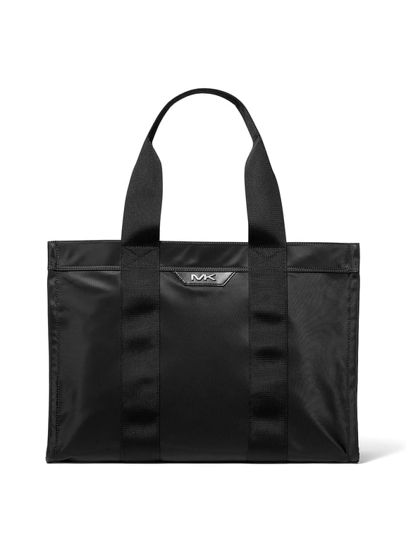 Lautner Nylon Large Foldable Tote Bag (Black)