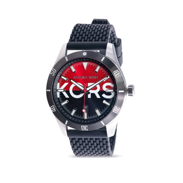 Michael Kors Layton Black Silicone Mens Watch MK8892 Walmart