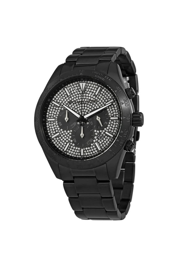 Layton Chronograph Quartz Black Stainless Steel Men's Watch MK8899