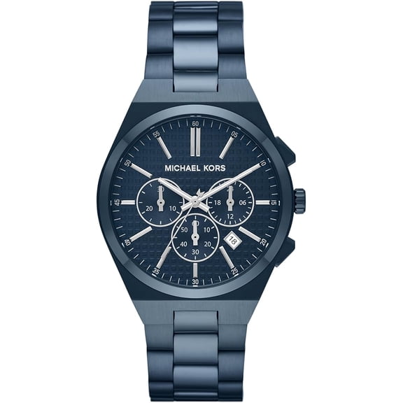 Michael Kors Lennox Chronograph Blue Stainless Steel Mens Watch MK9147