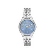 Michael Kors Lexington 36mm Steel Blue Monogram Dial Ladies Quartz Watch MK6639