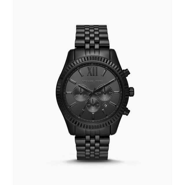 Michael Kors Lexington Chronograph Black Stainless Steel Men's Watch