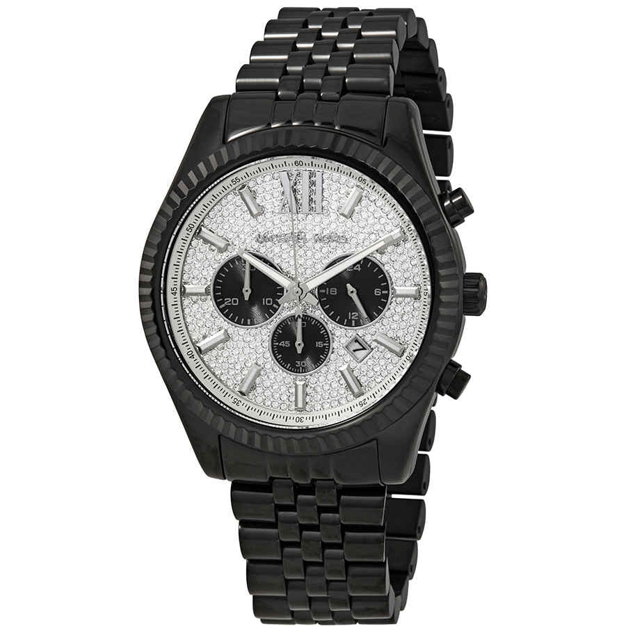 Michael Kors Lexington Chronograph Quartz Crystal Paved Dial Men's Watch  MK8605