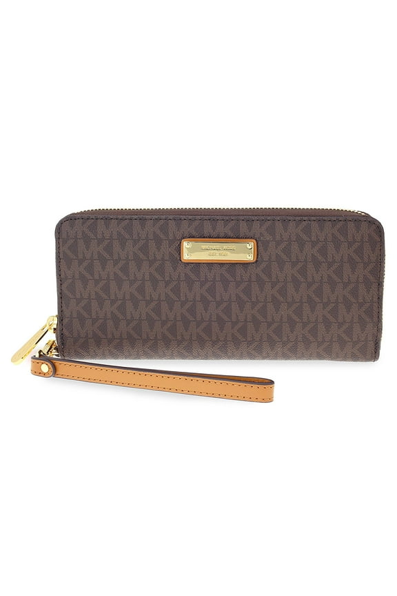 Logo Continental Ladies Small Brown PVC Wristlet 32S7GTTE9B200