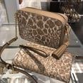 thumbnail image 1 of Michael Kors Logo Semi Lux Animal Print MD Camera Crossbody Camel multi, 1 of 5