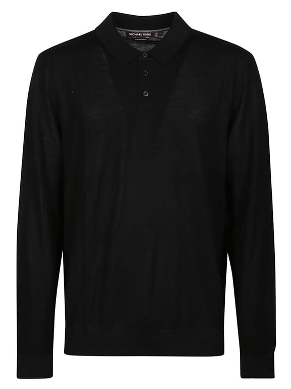 Long Sleeve Polo Shirt In Extra Fine Merino Wool (Men's)