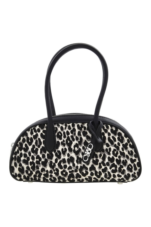 Lulu Small Leopard Print Calf Hair Satchel