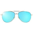 thumbnail image 1 of Michael Kors MK 5007 104525 Hvar Rose Gold Metal Aviator Sunglasses Blue Mirror Lens, 1 of 2