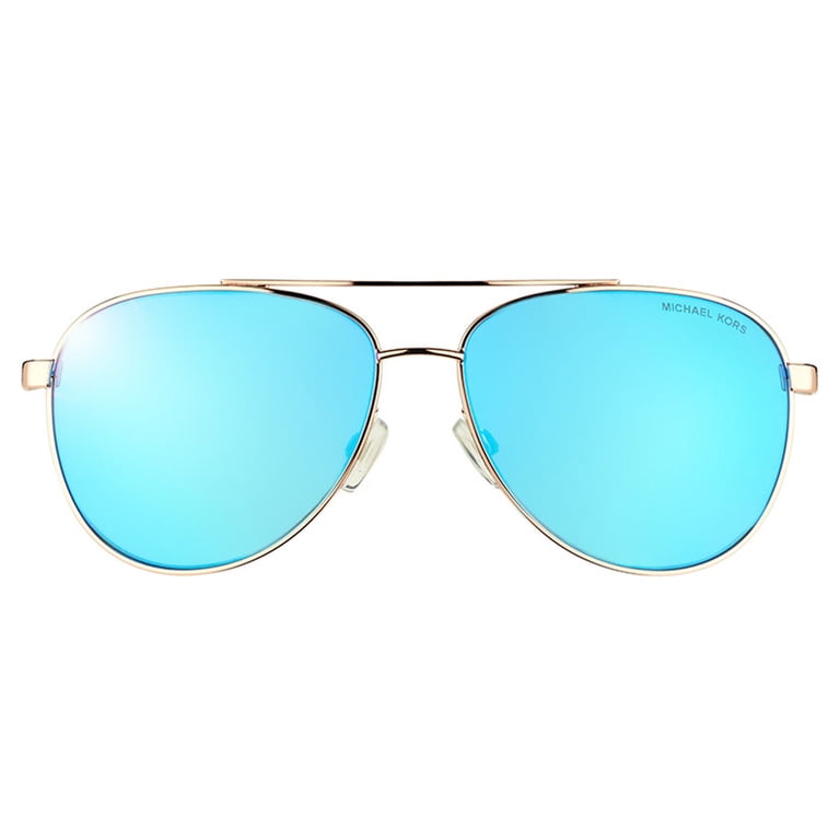 Michael Kors Blue Mirror Aviator Sunglasses Michael Kors MK5007 Hvar L (59 - 14) with Blue lenses and  main image 4