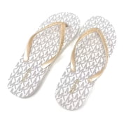 Michael Kors MK Logo Charm PVC Jet Set Print Women's Flip Flop