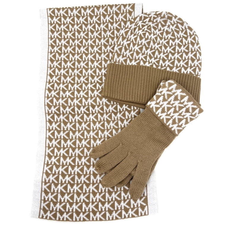 Michael Kors MK Logo Knit Beanie, Scarf & Gloves 3-Piece  display picture 1