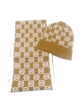 Buy the Michael Kors Brown Double Sided Monogram Scarf