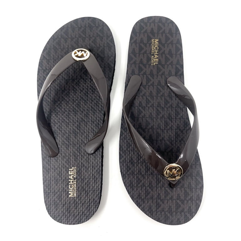 Michael Kors Signature PVC Sandal Mini Jet Set Logo Women's Flip