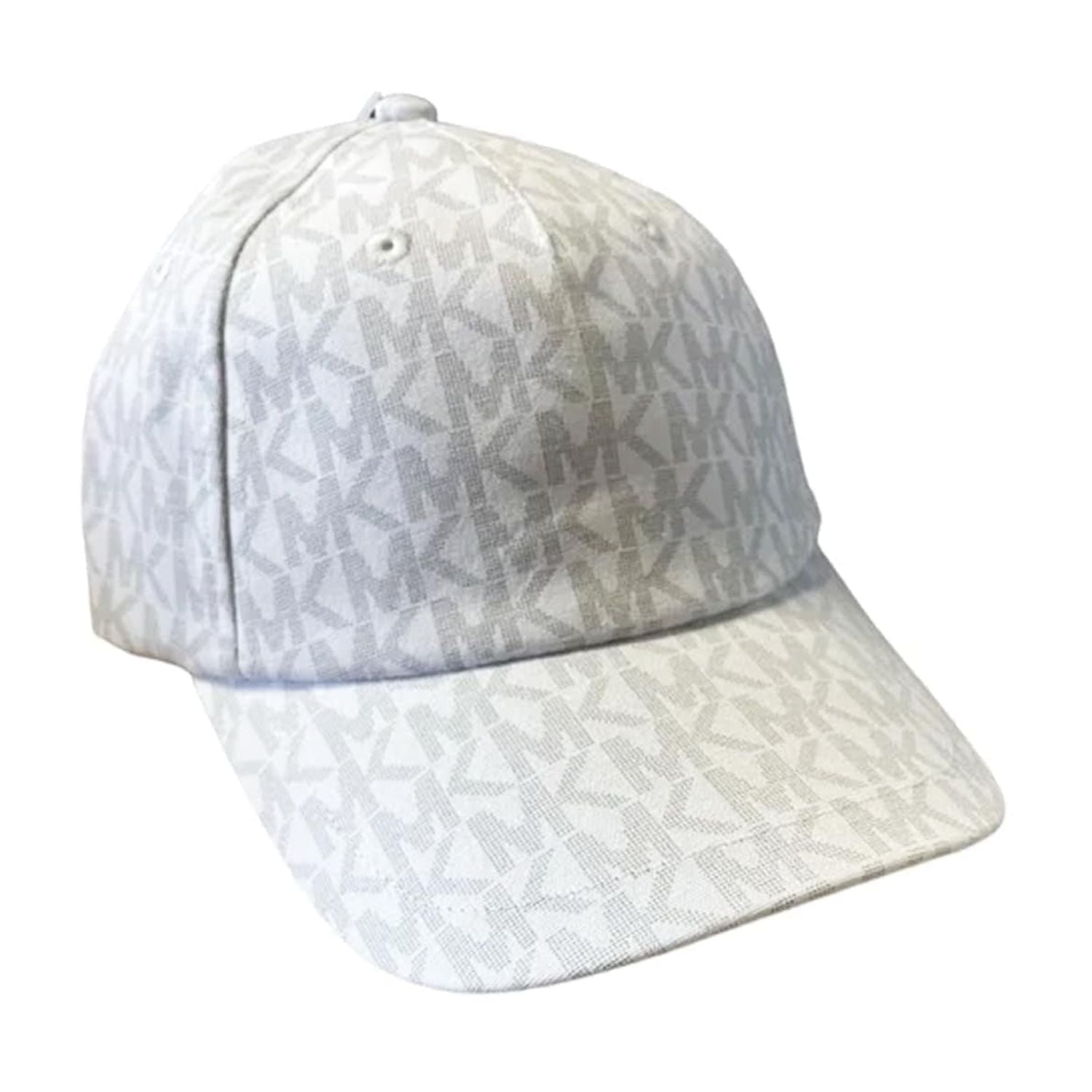 Michael Kors MK Logo Signature White and Gray Women's Hat