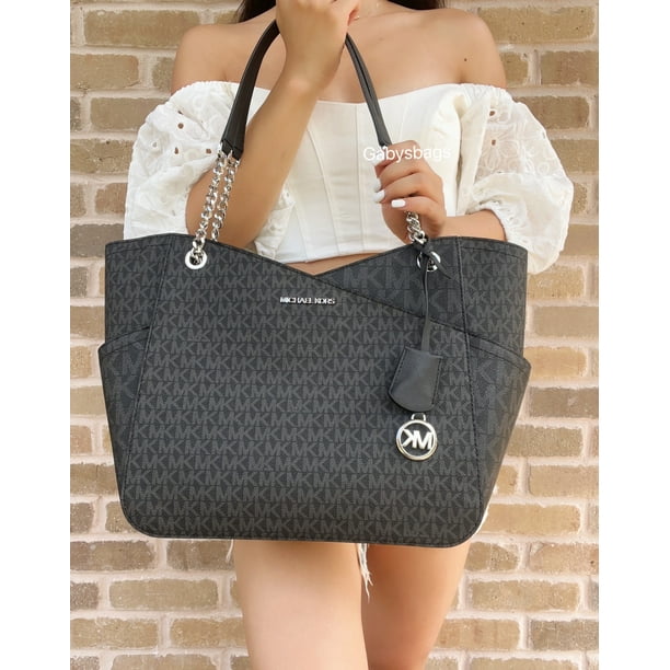 Michael Kors Signature Large Jet Set Shoulder Tote Bag