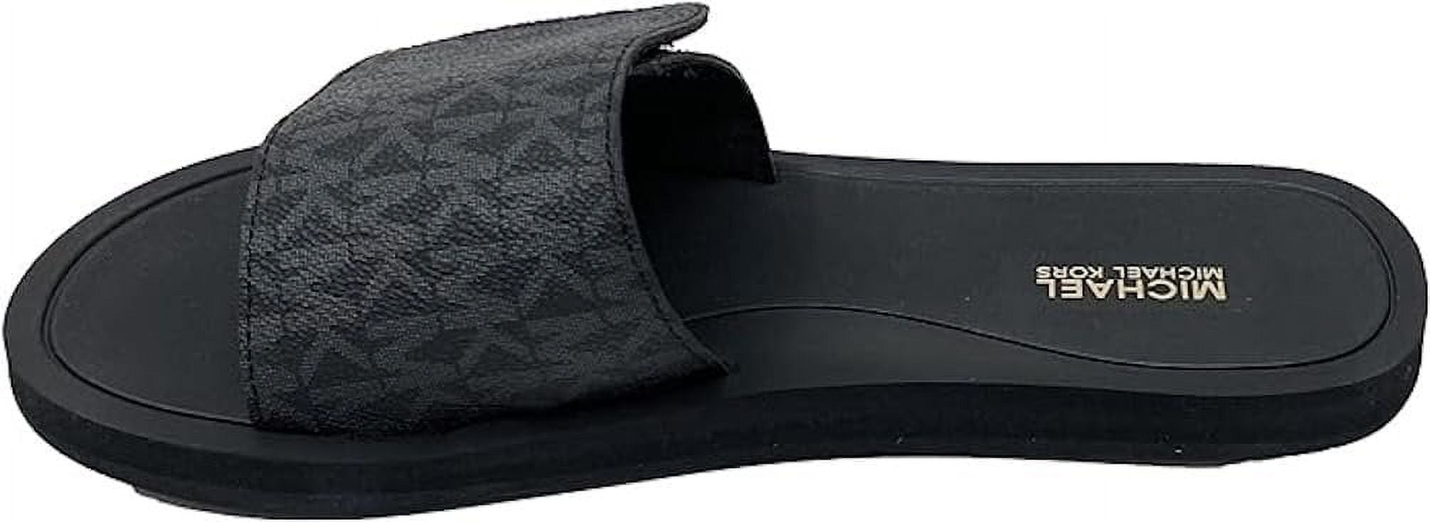 Michael Kors MK Logo Slide Sandals Black Mens Size 8.5M Rubber Sole MICHAEL KORS Palmer Signature Logo Slide | Mercari main image 4