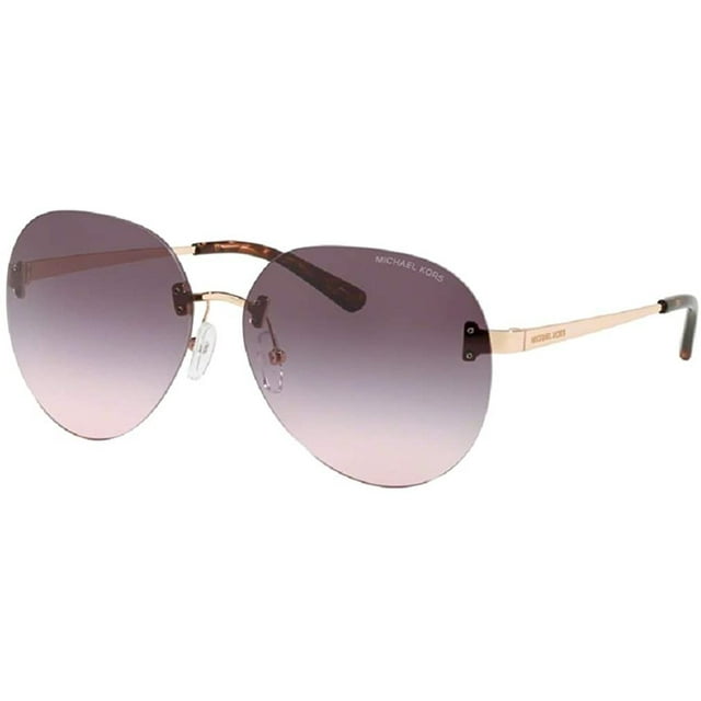 Michael Kors MK1037 SYDNEY 11085M 60M Rose Gold/Blue Pink Gradient Pilot Sunglasses For Women+FREE Complimentary Eyewear Care Kit