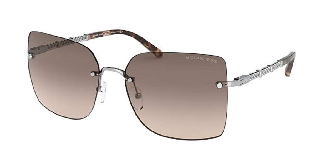 Michael Kors MK1057 AURELIA 100113 60M Silver/Brown Gradient Square Sunglasses For Women+FREE Complimentary Eyewear Care Kit - image 1 of 5